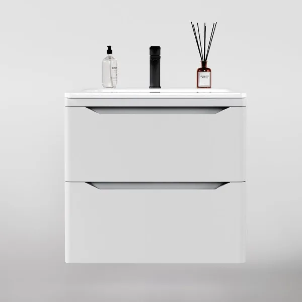 Тумба под раковину без столешницы Style Line Марелла 60 подвесная, антискрейтч, белая матовая