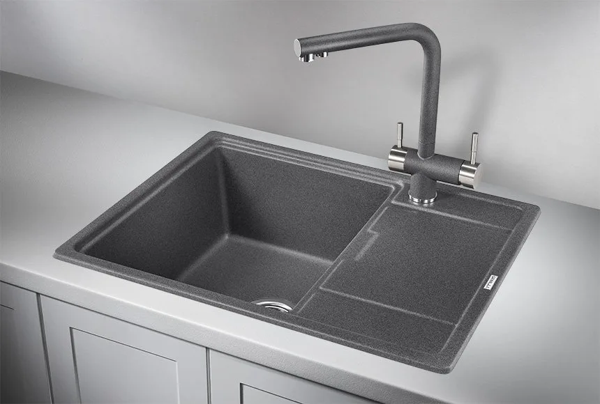 Мойка кухонная Granula 6503, графит Sancos — официальный сайт