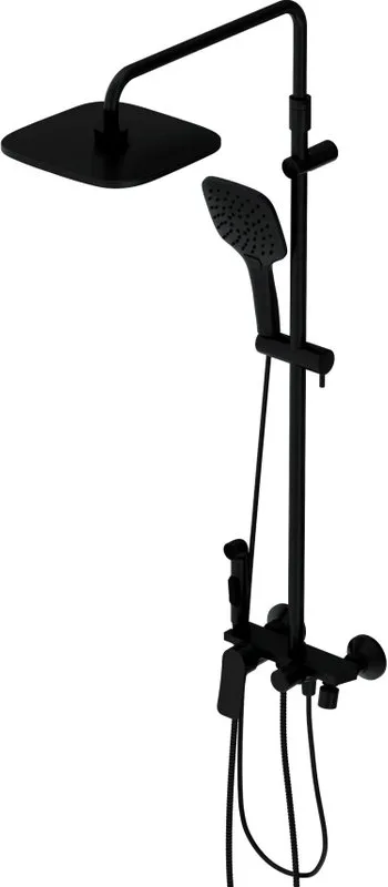 Душевая стойка Damixa Apollo DX220920300 с гигиеническим душем,, черная Sancos — официальный сайт