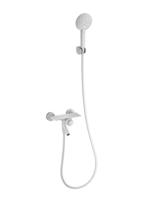 Смеситель для ванны с душем Wonzon & Woghand WW-FE05L221-MW, матовый белый Sancos — официальный сайт