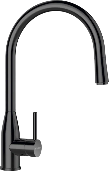 Смеситель для кухни Schock Cristalite Kavus-D выдвижной излив, оружейная сталь Sancos — официальный сайт