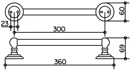 Поручень Keuco Astor 02107 хром Sancos — официальный сайт