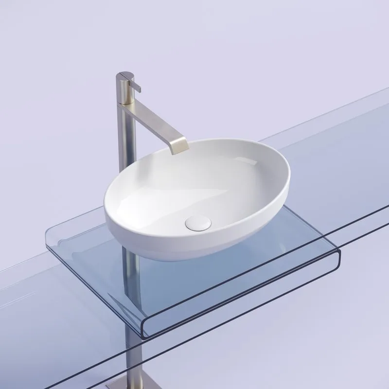 Накладная раковина Ceramicanova Element CN6056 белая глянцевая Sancos — официальный сайт