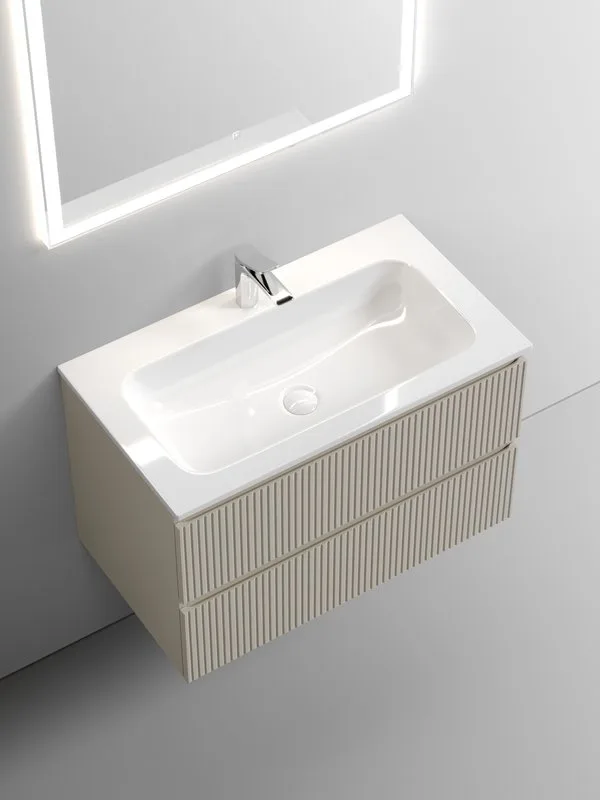 Тумба под раковину Sancos Snob T 80 подвесная Beige soft (капучино), SNT80CE Sancos — официальный сайт
