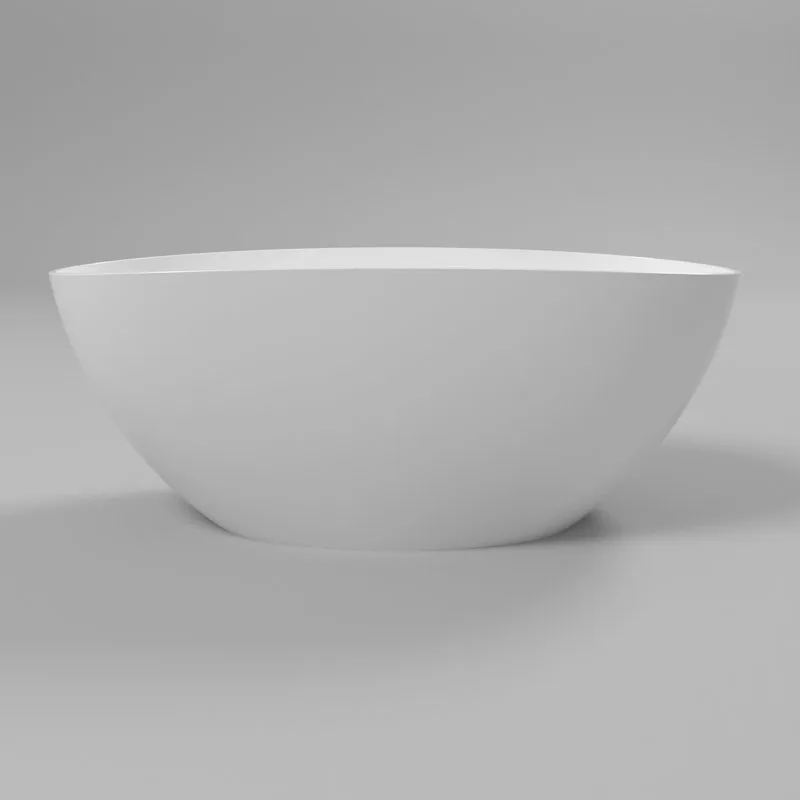 Ванна из искусственного камня WHITECROSS Onyx A 160x75 см, отдельностоящая, белая, овальная, с донны Sancos — официальный сайт