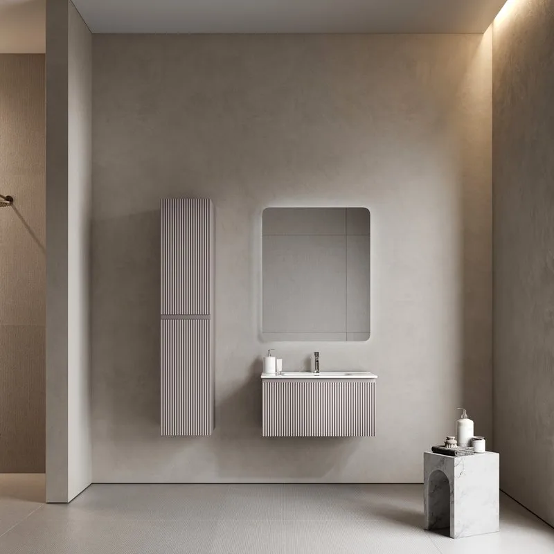 Тумба под раковину Sancos Snob R 1.0 80 подвесная Doha soft (пыльная роза), SNR1.080SM Sancos — официальный сайт