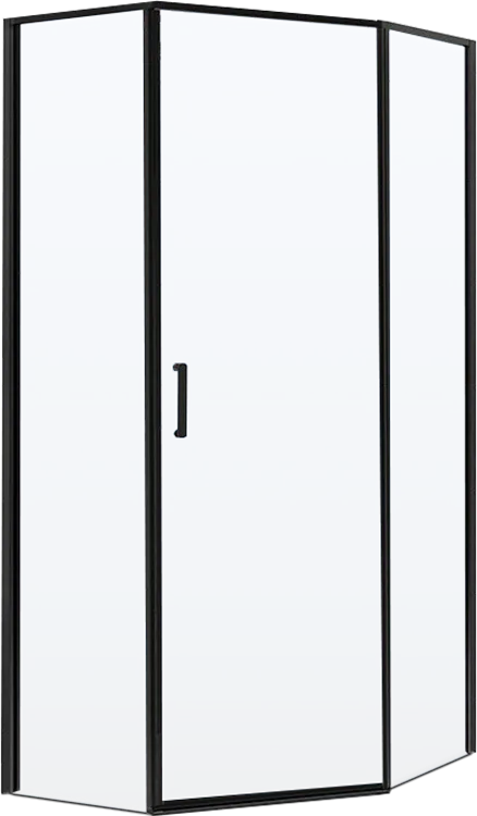 Душевой уголок BelBagno Uno 195 P 1 90 C Nero профиль черный, стекло прозрачное Sancos — официальный сайт