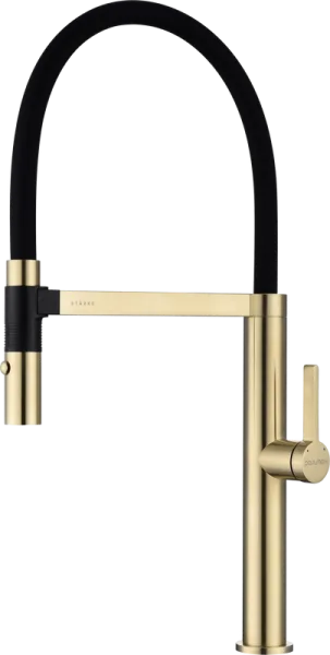 Смеситель для кухни Paulmark Leader Le214101-SBG с гибким изливом, светлое брашированное золото