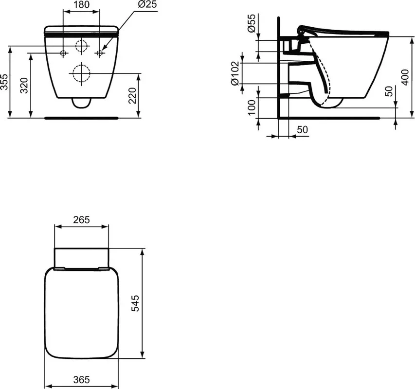 Унитаз подвесной Ideal Standard Strada STRADA II AquaBlade T359601 Sancos — официальный сайт