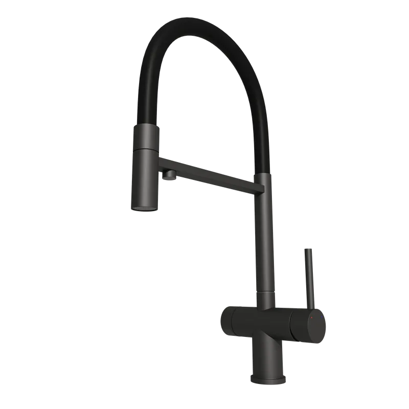 Смеситель для кухни Emar Steel ЕС - 7024 Black Sancos — официальный сайт