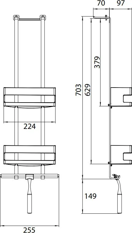 Полка Emco System 2 3545 001 27 со стеклоочистителем, хром Sancos — официальный сайт