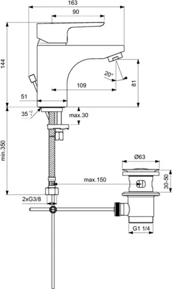 Комплект для ванной Ideal Standard Ceraplan III Ceraplan III B1118AA Sancos — официальный сайт