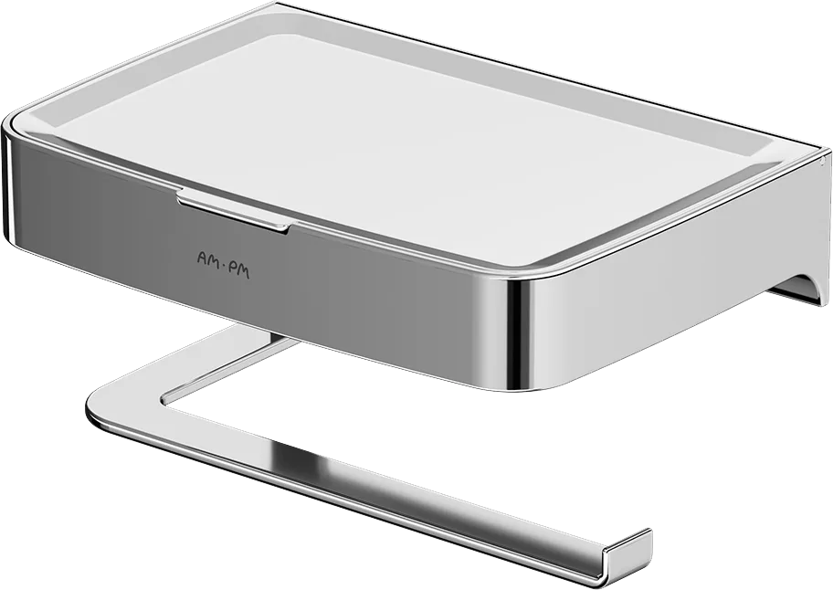 Держатель туалетной бумаги AM.PM Inspire V2.0 A50A341500 с полкой для телефона и контейнером, хром Sancos — официальный сайт