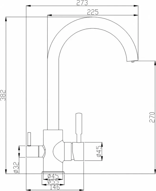 Смеситель для кухни Steel Hammer SH 713 Black Cr Sancos — официальный сайт