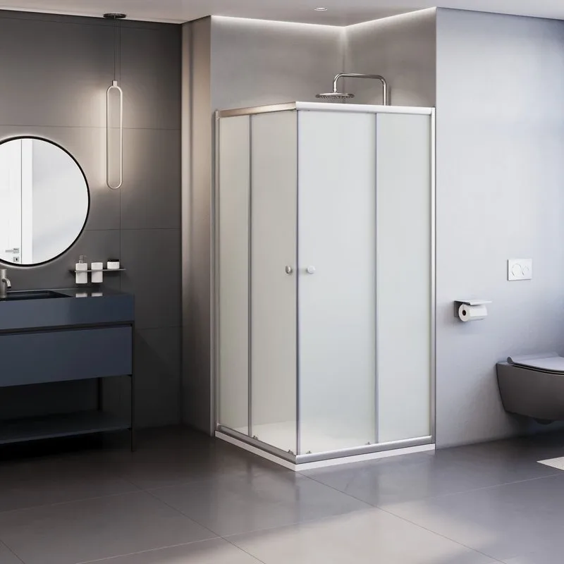 Душевой уголок RGW Dolphin TN-206-J 90х90 см, профиль хром, стекло матовое fabric Sancos — официальный сайт