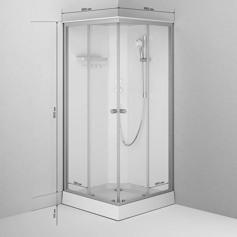 Душевая кабина AM.PM X-Joy Square W94C-403-090MT 90х90 см, матовый хром Sancos — официальный сайт
