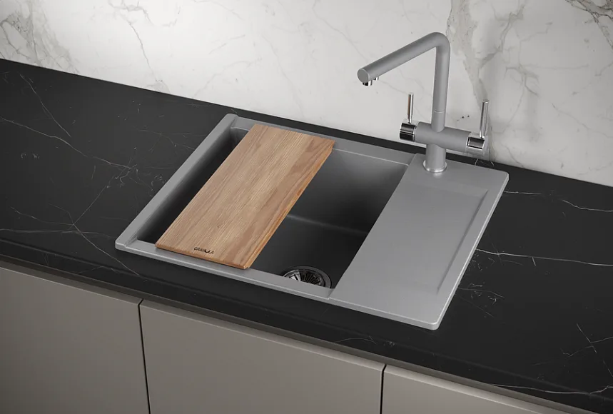Мойка кухонная Granula Estetica 6202, алюминиум Sancos — официальный сайт