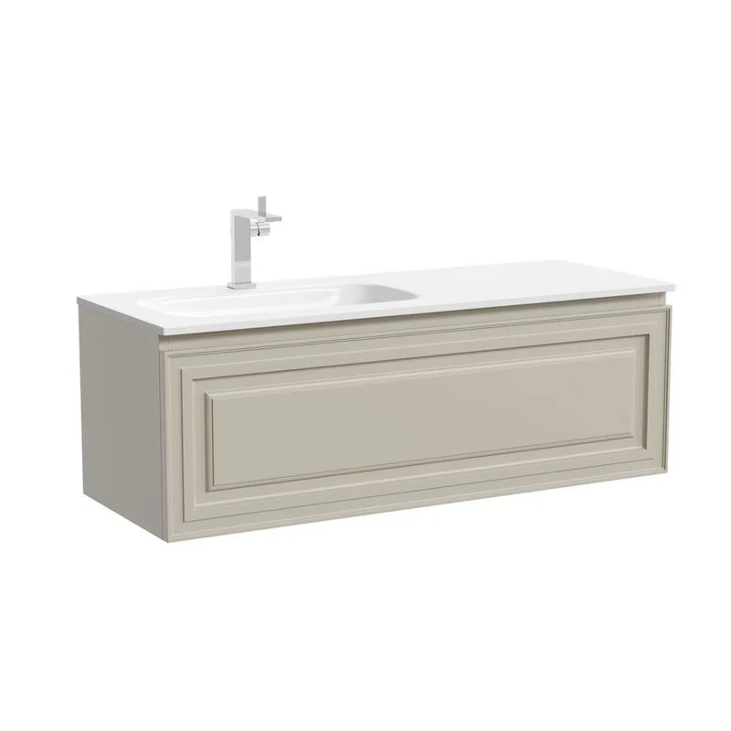 Тумба под раковину Sancos Very 120 подвесная левая Beige soft (капучино), VR120LCE Sancos — официальный сайт