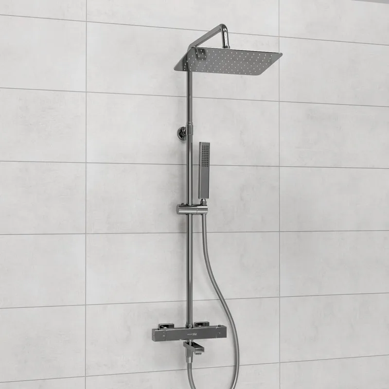 Душевая стойка Wasserkraft Aller A199.069.103.087.CH Thermo, с термостатом, хром Sancos — официальный сайт