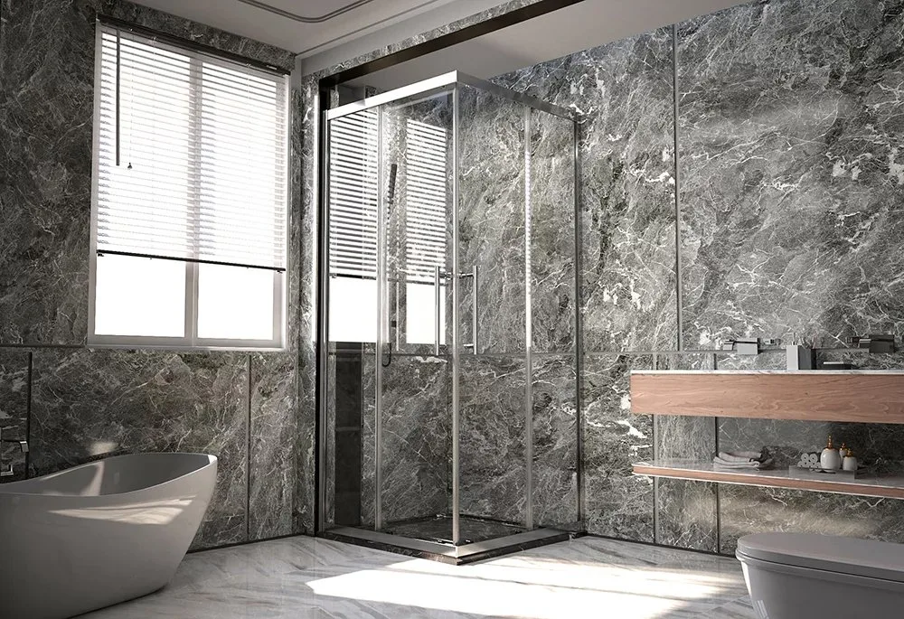 Душевой уголок Veconi Premium Trento PTC-20CH 100x90, профиль хром, стекло прозрачное Sancos — официальный сайт