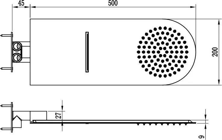 Верхний душ RGW Shower Panels SP-62 Sancos — официальный сайт