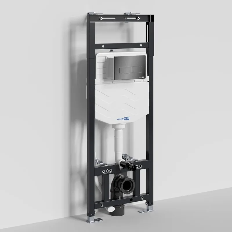 Система инсталляции для унитазов Wasserkraft Alme 15TLT.010.ME.PB03, с кнопкой смыва черной Sancos — официальный сайт