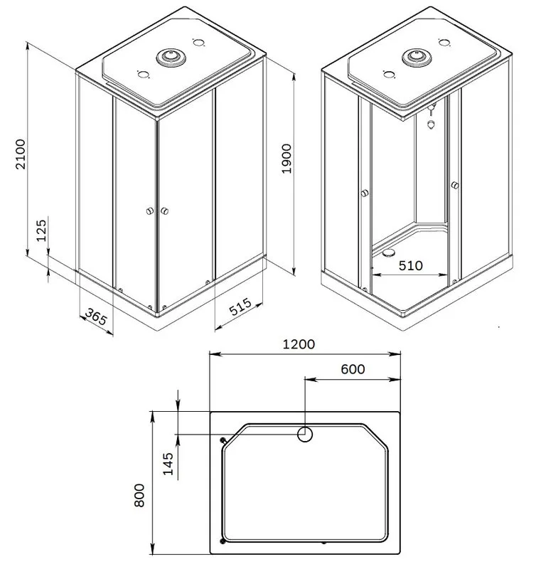 Душевая кабина AM.PM X-Joy W94C-403-12080BT 120х80 Sancos — официальный сайт