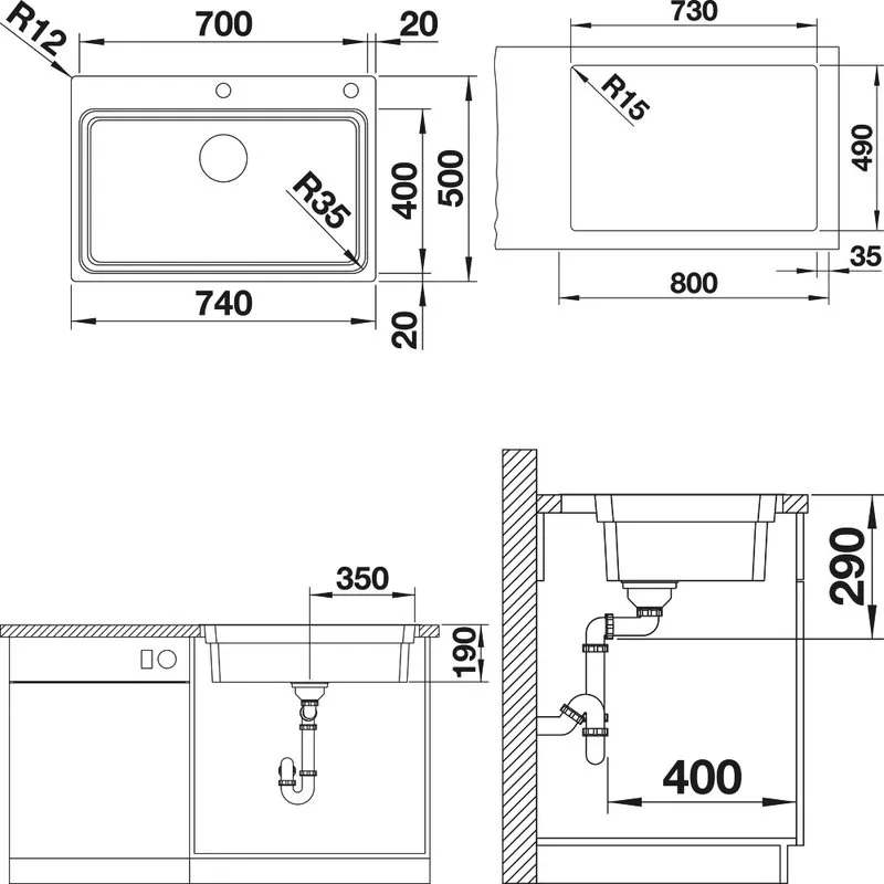 Мойка кухонная Blanco Etagon 700-IF/A Sancos — официальный сайт