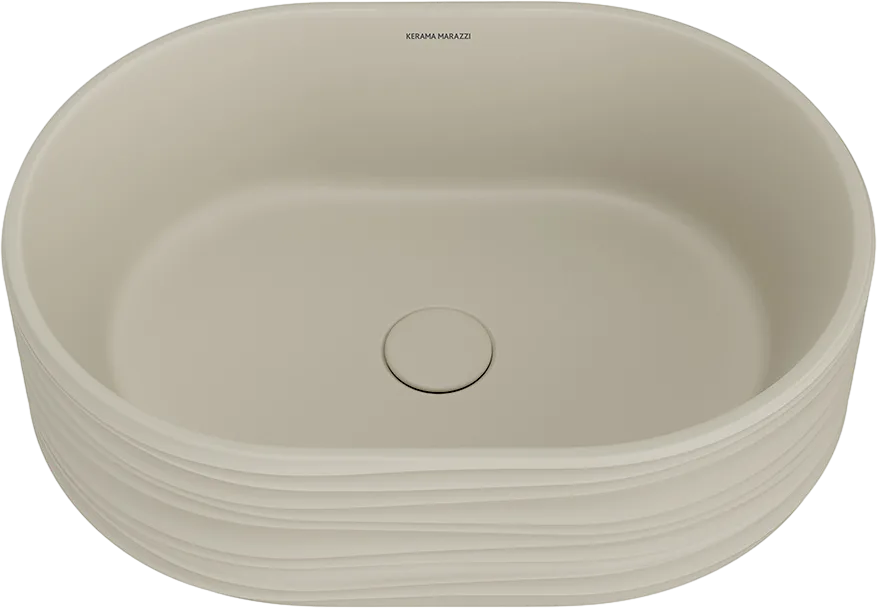 Накладная раковина KERAMA MARAZZI Sabbia 50 песочная матовая Sancos — официальный сайт