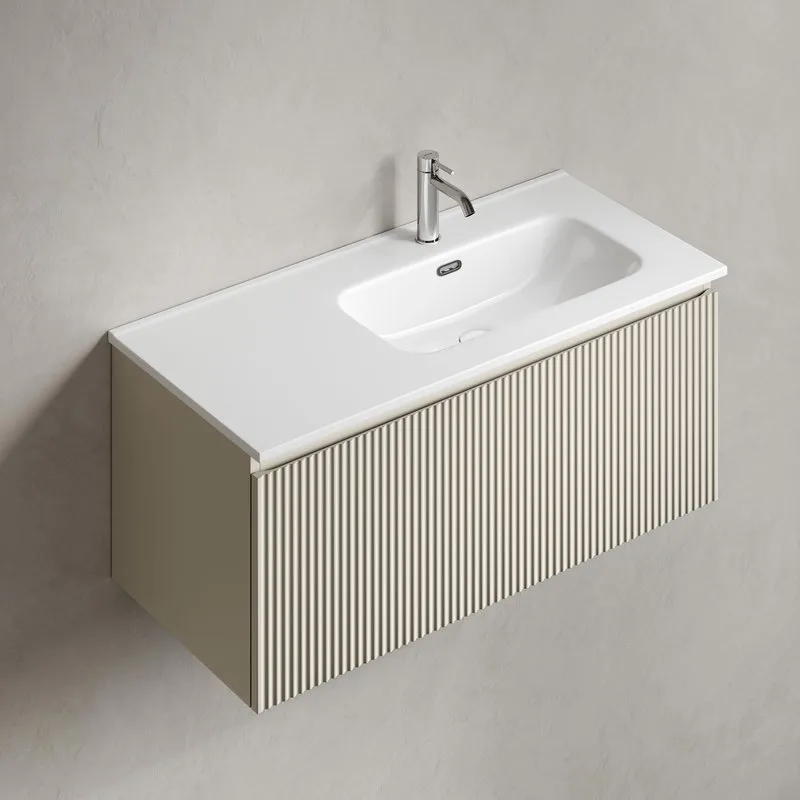 Тумба под раковину Sancos Snob R 1.0 100 подвесная Beige soft (капучино), SNR1.0100RCE Sancos — официальный сайт