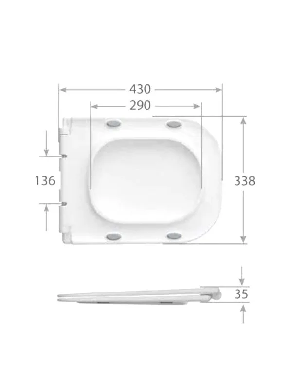 Крышка-сиденье AQUATEK Optima Square AQ4001-00 с микролифтом Sancos — официальный сайт