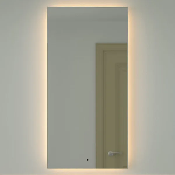 Зеркало Defesto Glow DF 2518R 60х120 с LED-подсветкой, 3000 K, инфракрасный выключатель