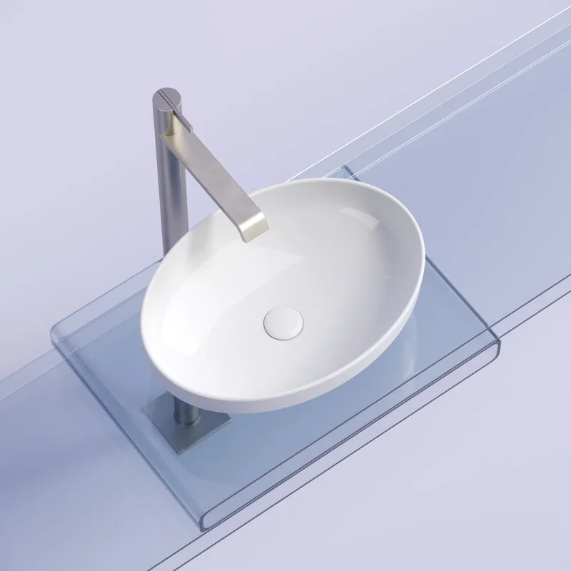 Накладная раковина Ceramicanova Element CN6056 белая глянцевая Sancos — официальный сайт