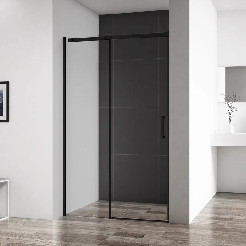 Душевая дверь в нишу BelBagno Acqua BF-1-120-C-NERO черная матовая Sancos — официальный сайт