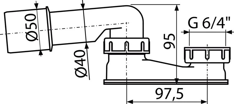 Сифон для ванны AlcaPlast A532-DN50 Sancos — официальный сайт