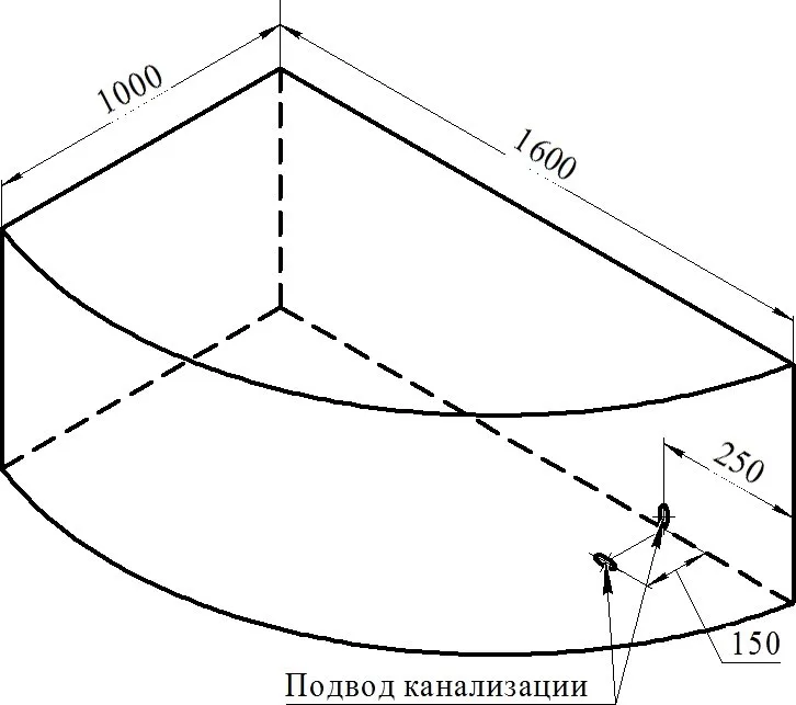 Акриловая ванна Radomir Vannesa Модерна 2-01-0-1-1-214 L 160x100 см, угловая, левая, пристенная, бел Sancos — официальный сайт