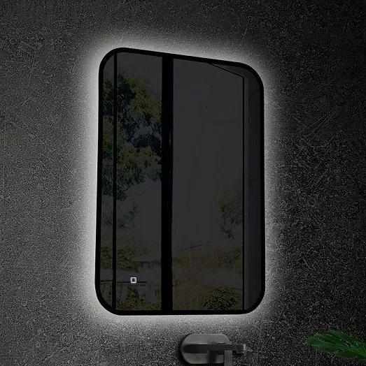 Зеркало Art&Max Siena S 55х80 черное, с LED-подсветкой, 6000К Sancos — официальный сайт