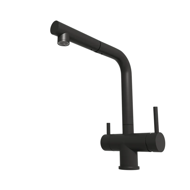 Смеситель для кухни Emar Steel ЕСВ 7017 black Sancos — официальный сайт