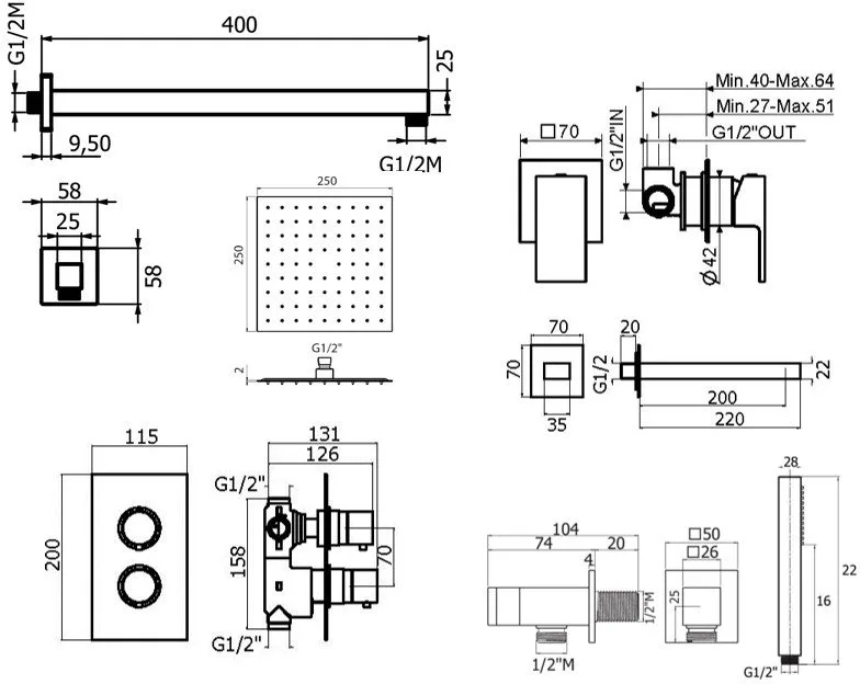 Комплект для ванной Plumberia Selection Tag KITTGT18QCR220 С ВНУТРЕННЕЙ ЧАСТЬЮ, хром Sancos — официальный сайт
