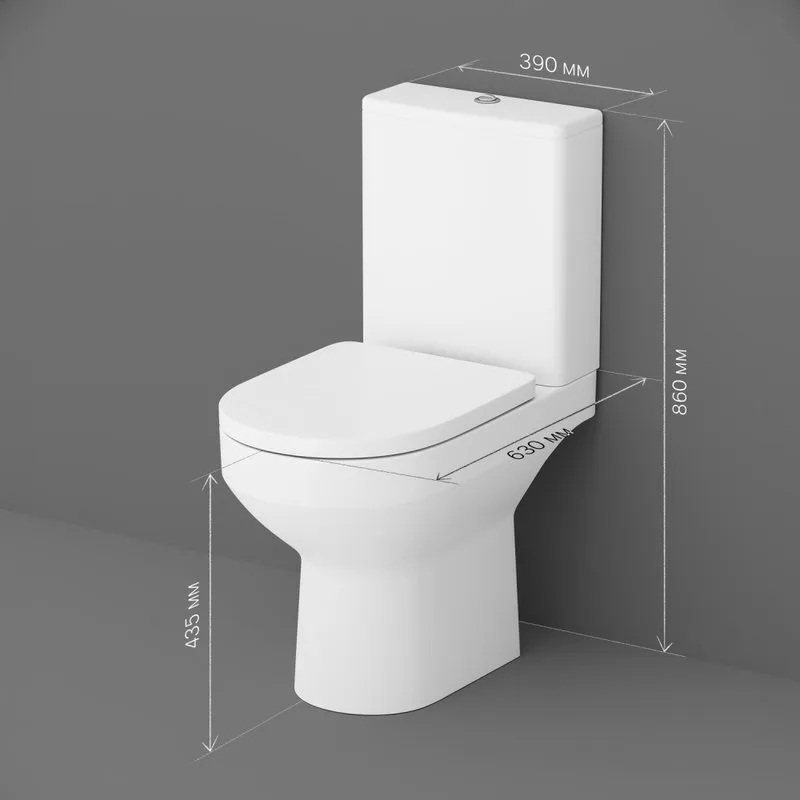 Унитаз-компакт напольный AM.PM Spirit V2.0 C708600WH FlashClean с микролифтом Sancos — официальный сайт
