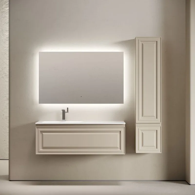Тумба под раковину Sancos Very 120 подвесная левая Beige soft (капучино), VR120LCE Sancos — официальный сайт