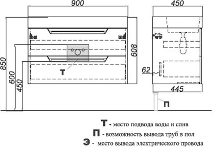 Тумба под раковину без столешницы Aqwella Cube 90 белая матовая Sancos — официальный сайт