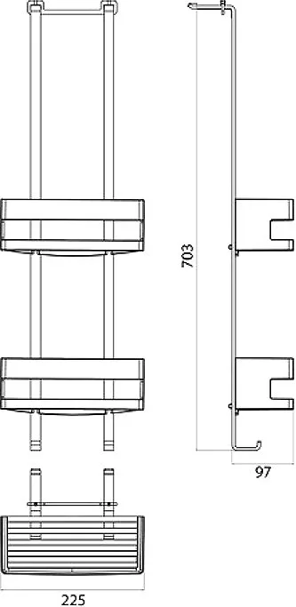 Полка Emco System 2 3545 001 25 хром Sancos — официальный сайт