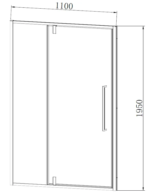 Душевая дверь в нишу Vincea Slim-N VDP-4SN110CL 110x195, профиль хром Sancos — официальный сайт
