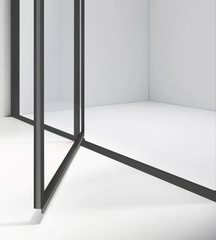 Душевой уголок Vincea Slim VSR-4SLP9012CLB 120х90 см, профиль матовый черный, стекло прозрачное Sancos — официальный сайт