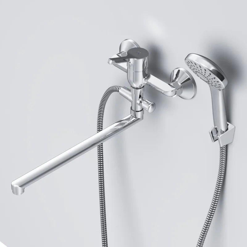 Смеситель с длинным изливом для ванны AM.PM X-Joy S F85B90100, хром Sancos — официальный сайт