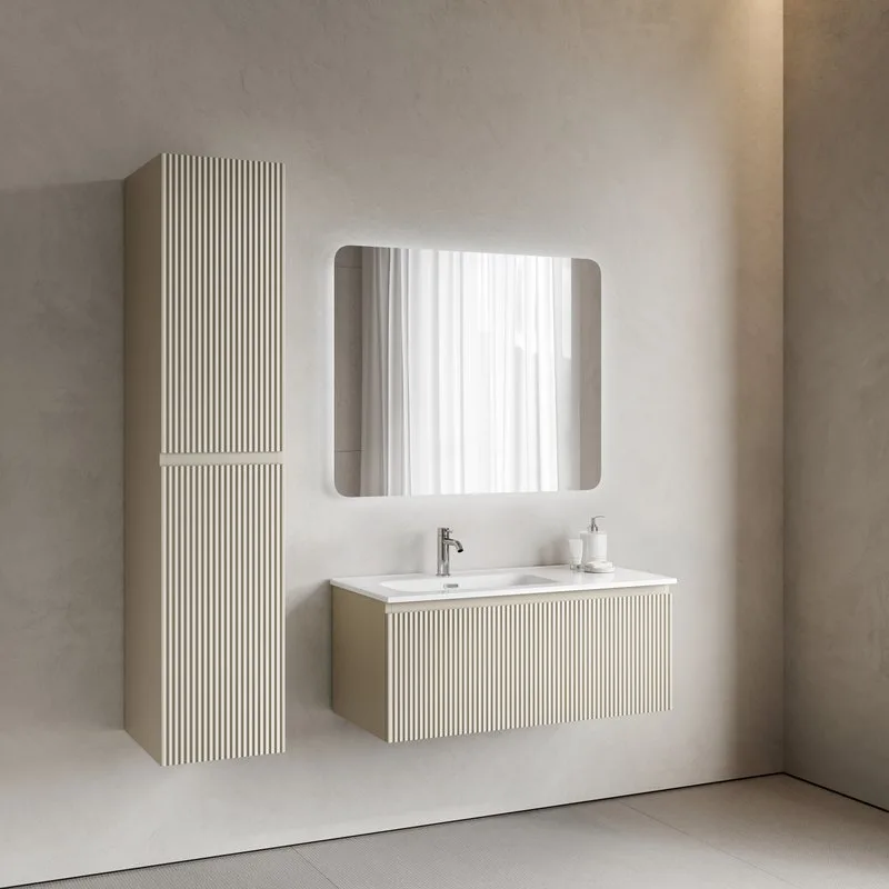 Тумба под раковину Sancos Snob R 1.0 100 подвесная Beige soft (капучино), SNR1.0100LCE Sancos — официальный сайт