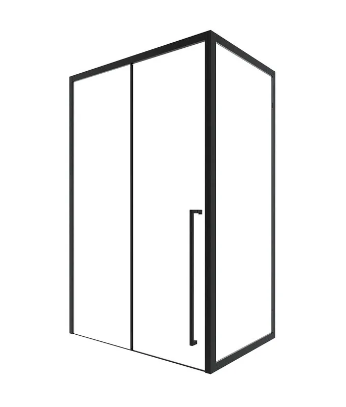 Душевой уголок Timo TDSS-120/03C-8R + TSS-900/03C-8 120x90 см, профиль черный, стекло прозрачное Sancos — официальный сайт