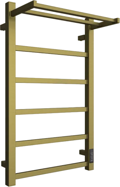Полотенцесушитель электрический Двин Fj Plaza Neo 80/50 состаренная бронза матовая, с полкой Sancos — Оригинал