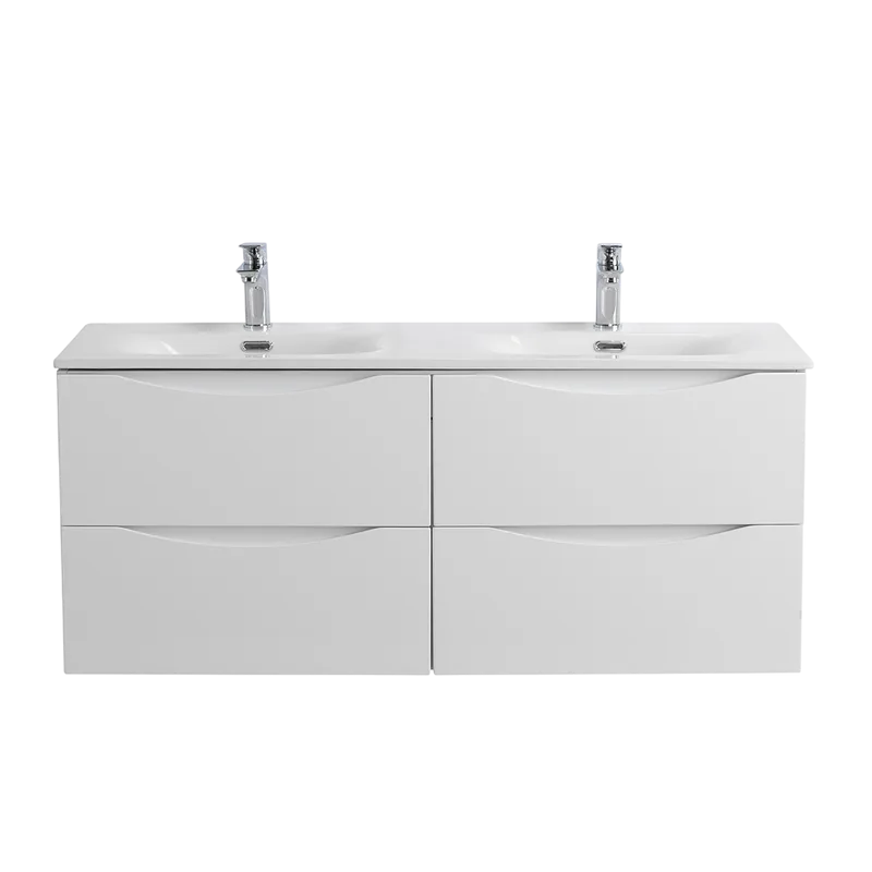 Тумба под раковину без столешницы BelBagno Marino-cer-n 120 подвесная, bianco lucido, для двоих Sancos — официальный сайт